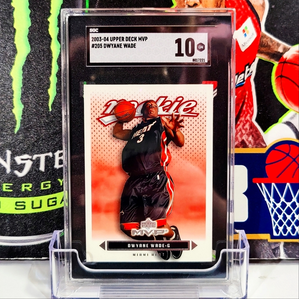 Dwayne Wade Rookie (RC) 2003 Upper Deck MVP #205 Graded SGC 10 GEM MINT